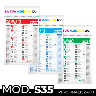 MOD. S35 PERSONALIZZATO - Spiralato con testata in cartoncino