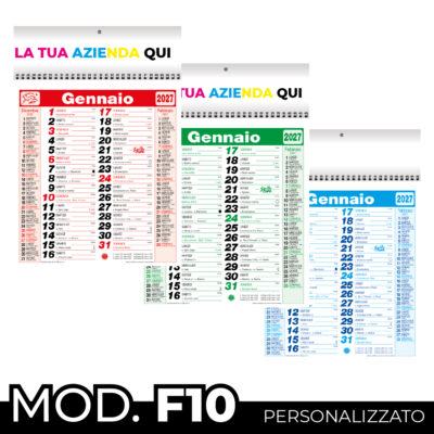 MOD. F10 PERSONALIZZATO - Testata in cartoncino